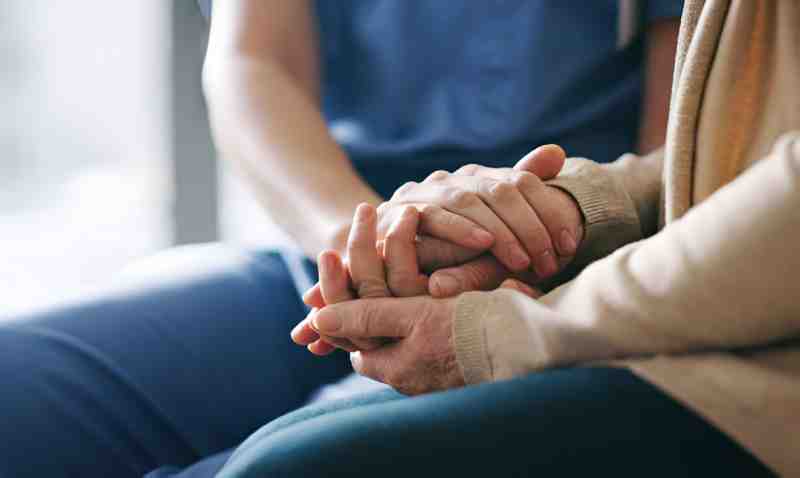 love and care touching in support